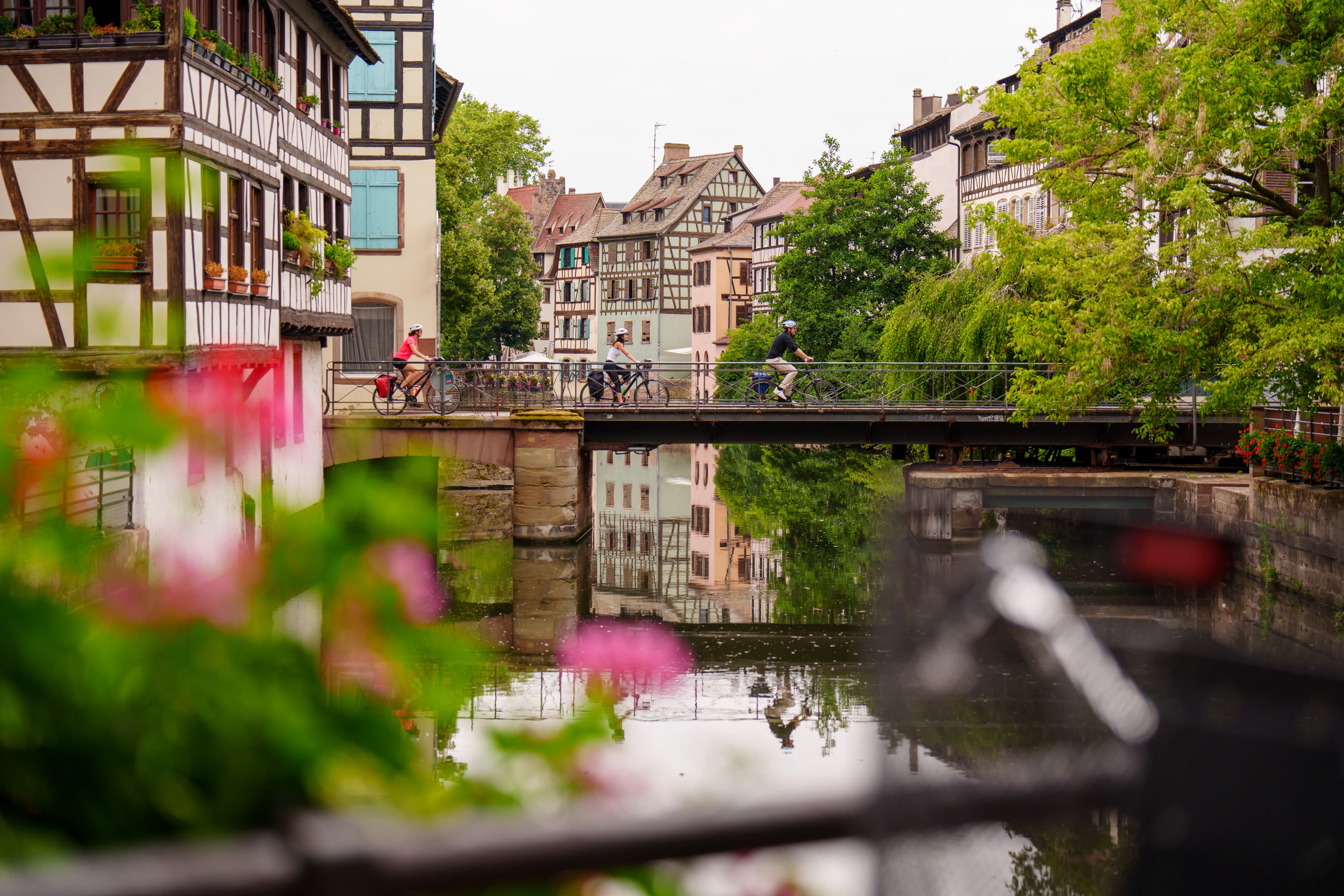 Voyage à vélo entre France et Allemagne à Strasbourg