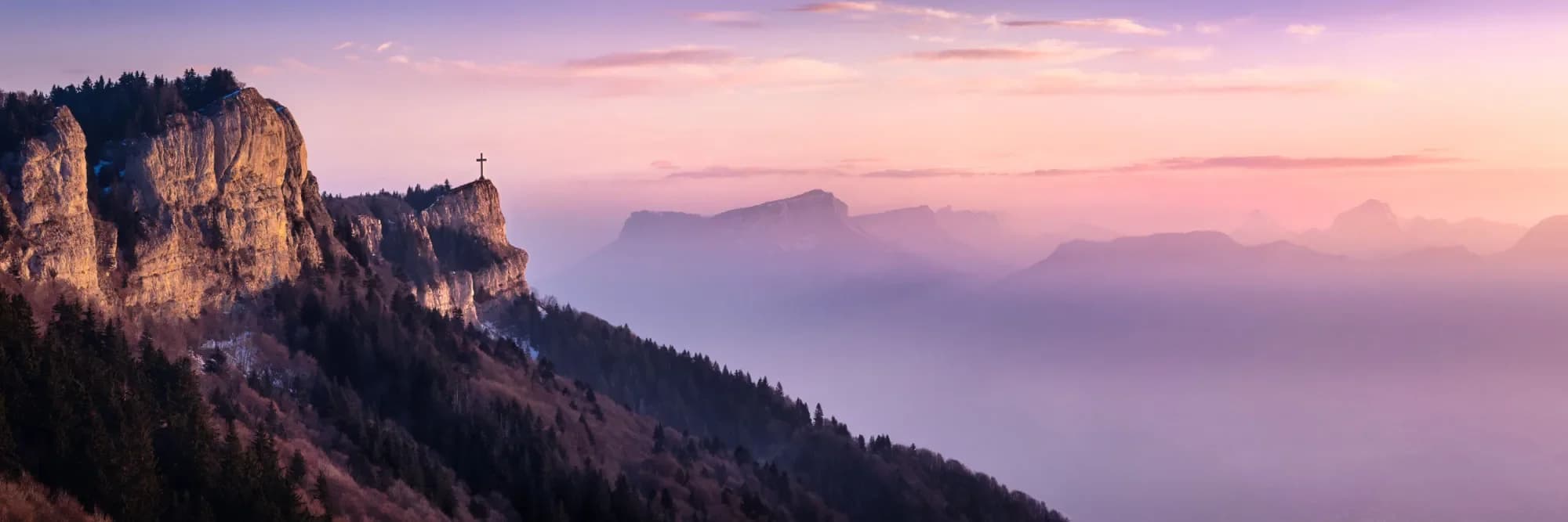 Vue mer de nuage Croix du Nivolet