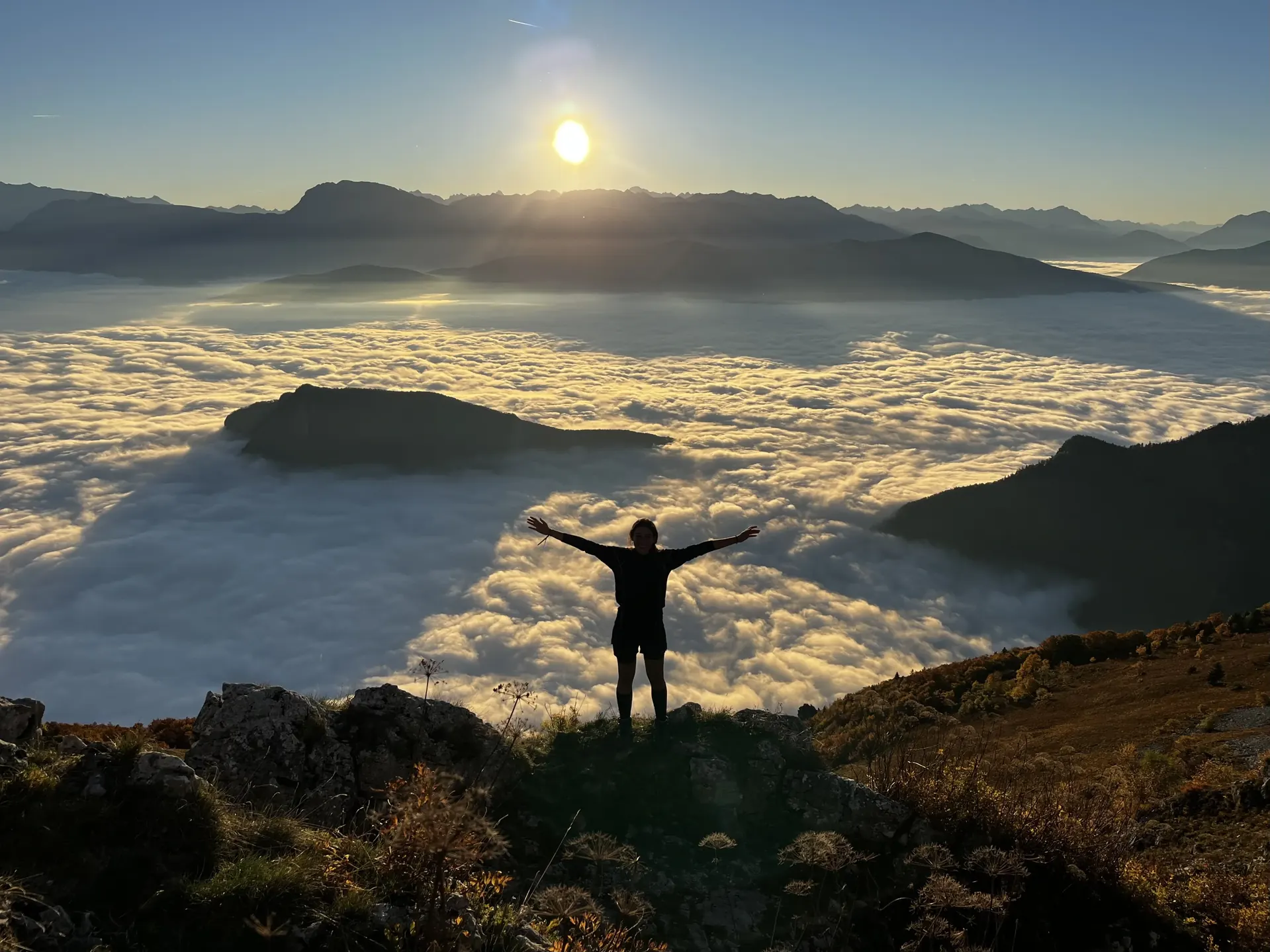 Mer de nuages sur la Crête des Crocs