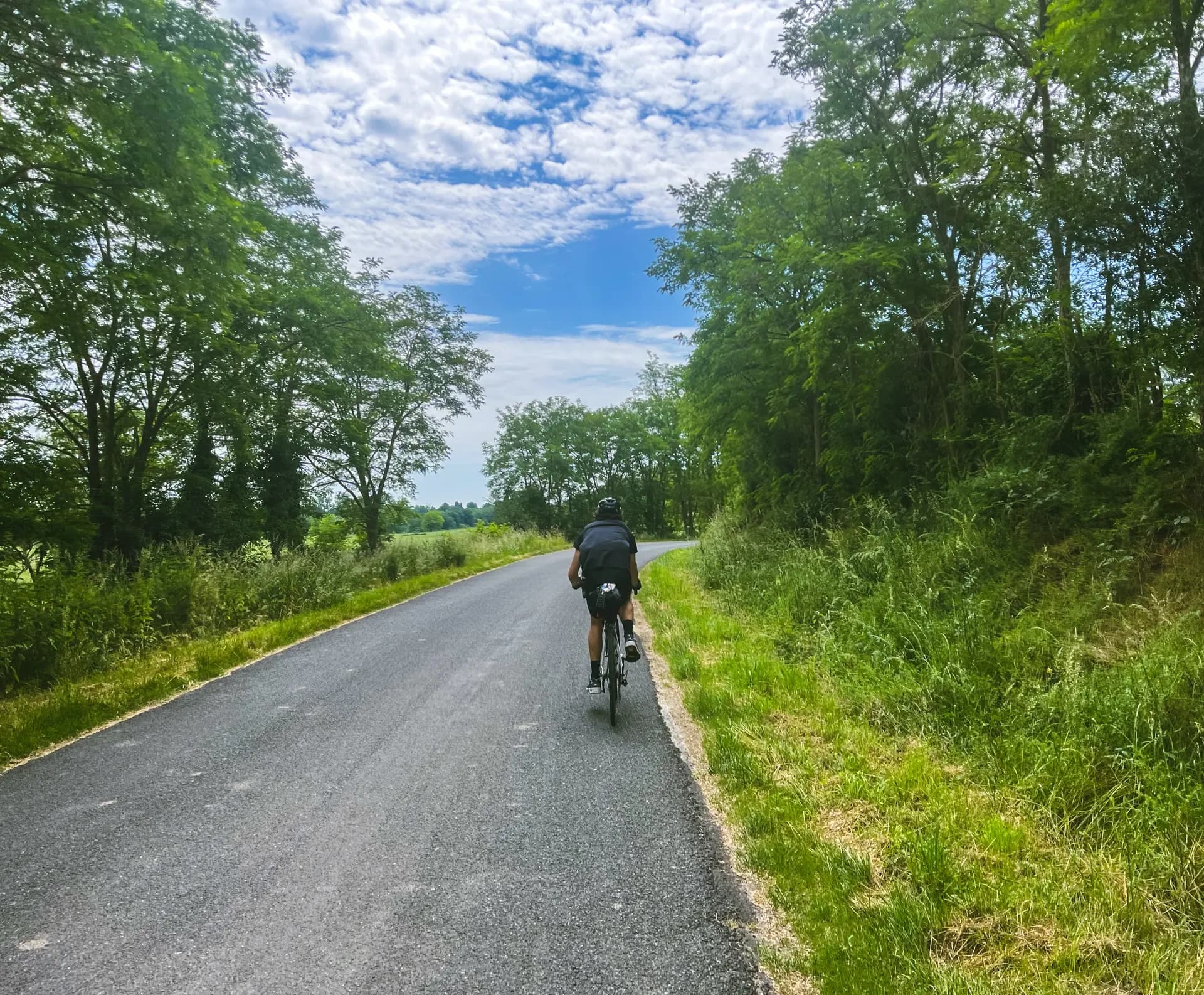 Cycliste dans le berry