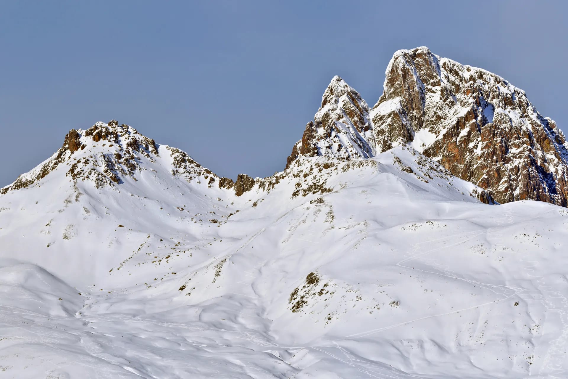 Domaine skiable de Artouste sous la neige en hiver