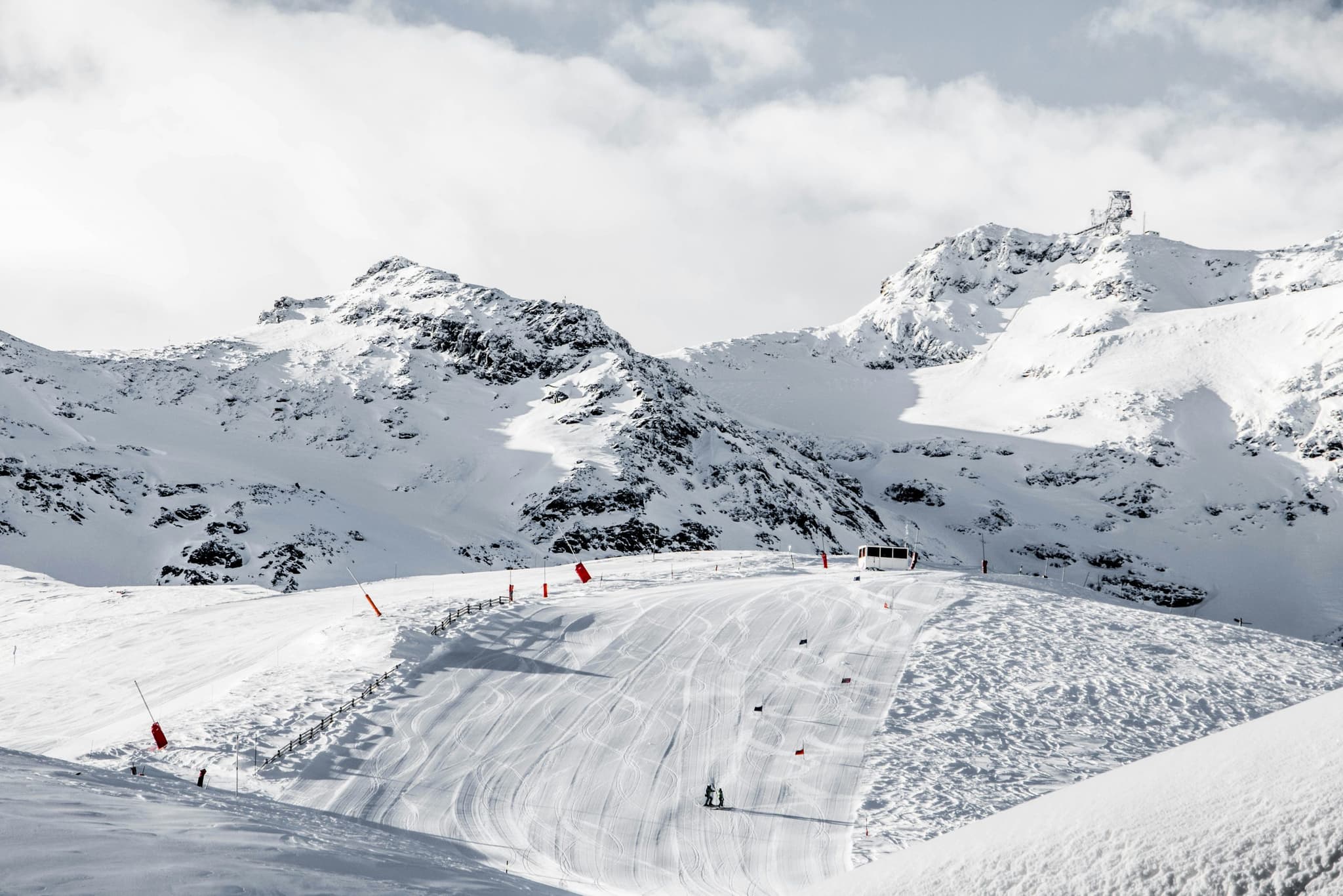 Domaine skiable de Val Thorens sous la neige en hiver