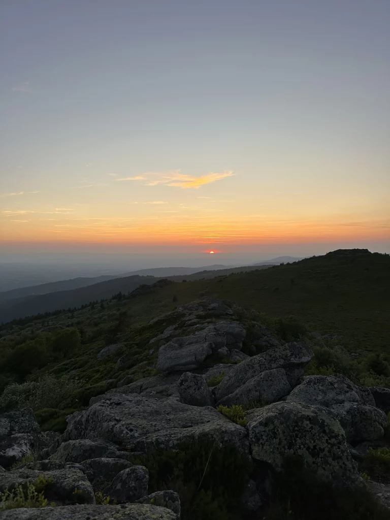 Coucher de soleil dans le Livradois-Forez
