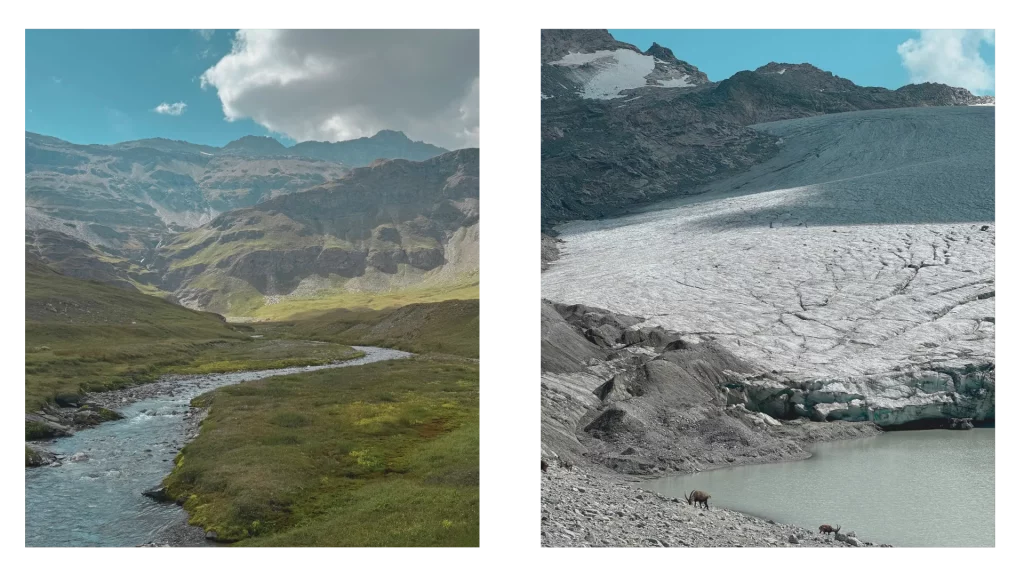 La vallée de la Haute Maurienne et le glacier du Grand Méan