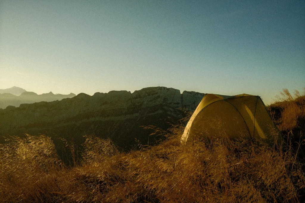 Notre spot de bivouac après notre journée de randonnée