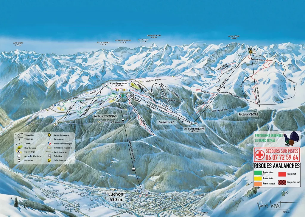Luchon  plan des pistes 1024x729