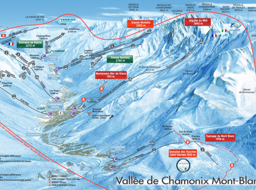 Chamonix piste map