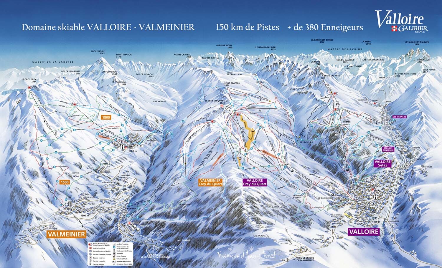 Valloire pistemap