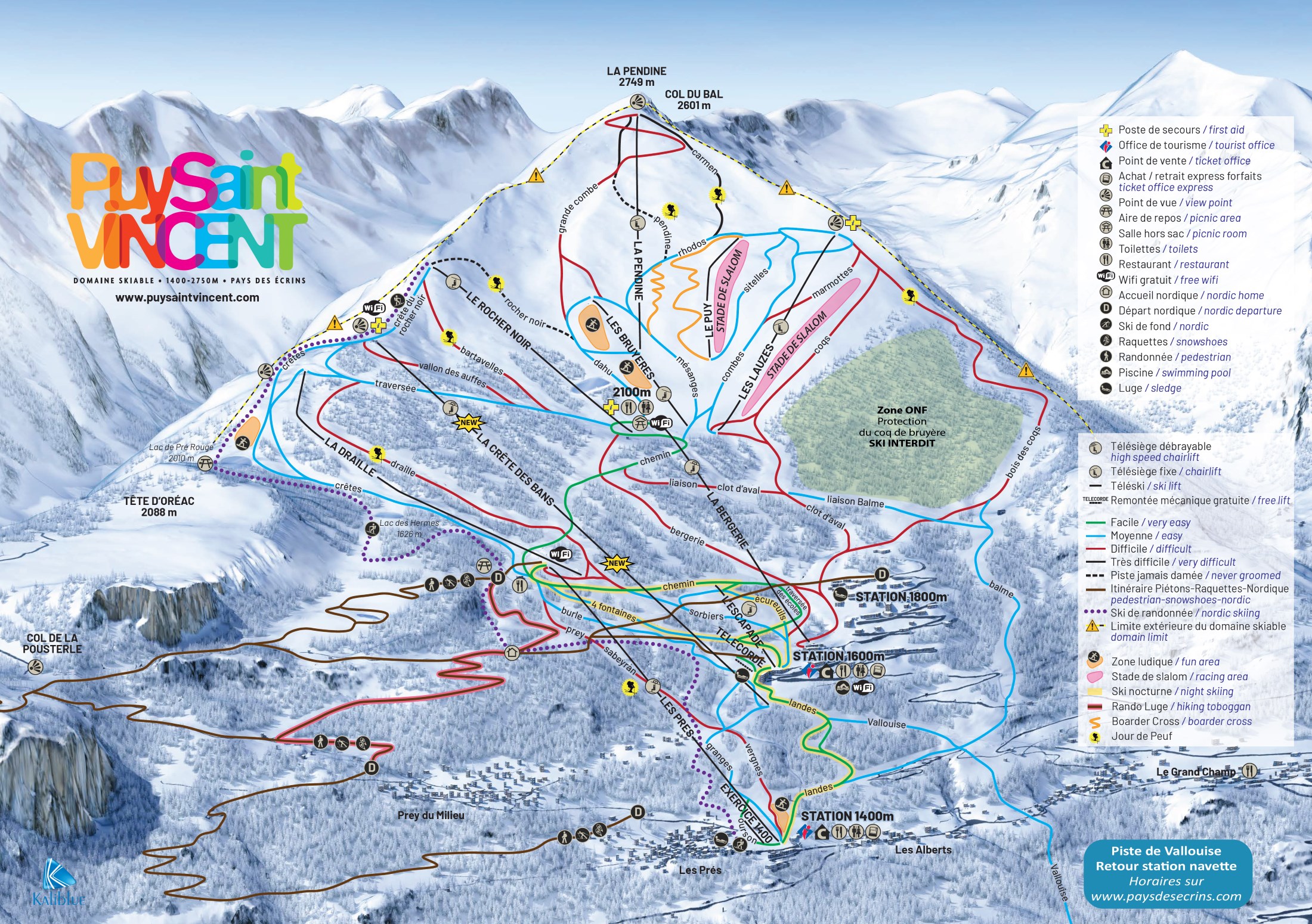 Plan piste puy saint vincent 2018 2019